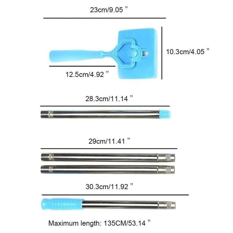 Microfiber Baseboard Cleaning Skirting Mop Easy Cleaner 360° Extendable Home UK