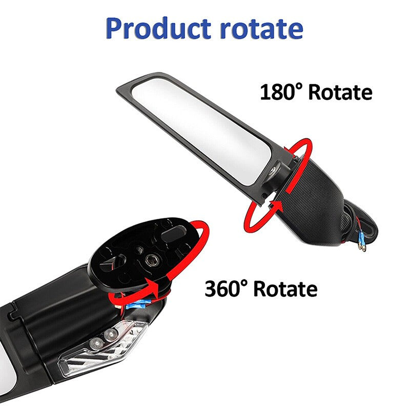 Honda CBR1000RR 2008-11Side Mirror — Wing-Style Mirror with Turn Signals