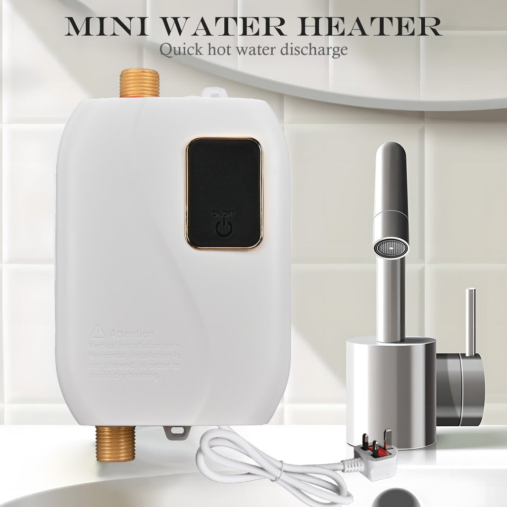 Electric Tankless Instant 3KW Hot Water Heater Under Sink Tap Kitchen BathRoom