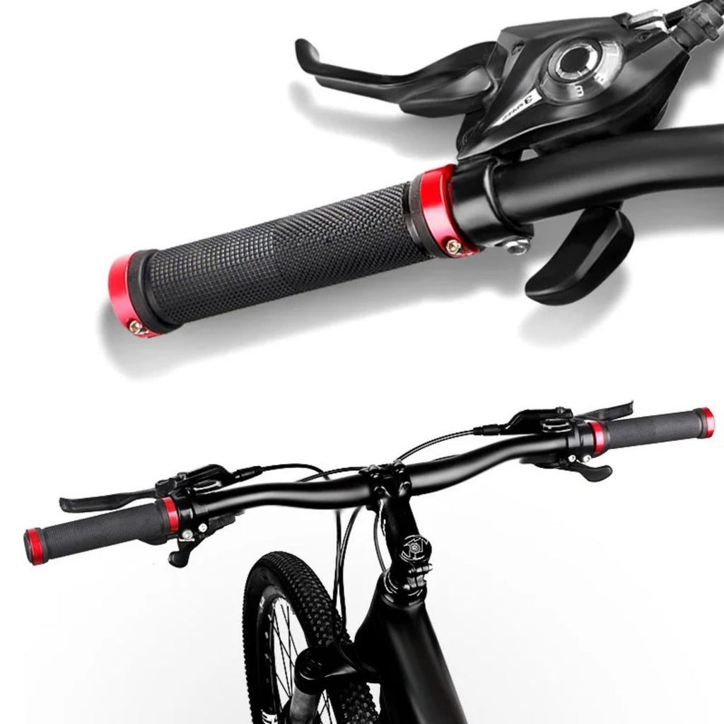 2x Bicycle Handle Bar Grips Double Lock On BMX MTB Mountain Bike Cycle Grip UK