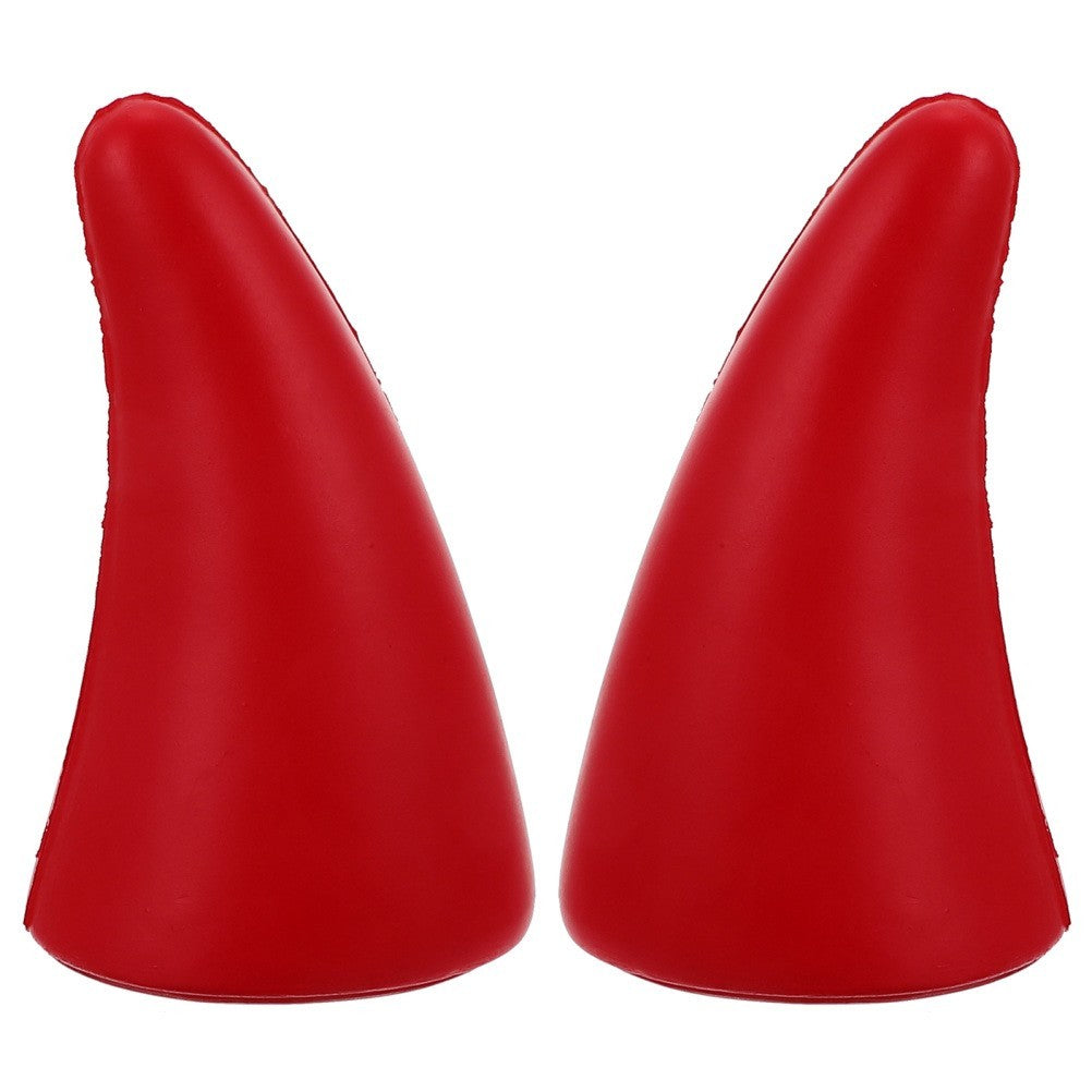 1 Pair Red 3D Devil Horns Stickers Car Roof Decoration Polyurethane Halloween