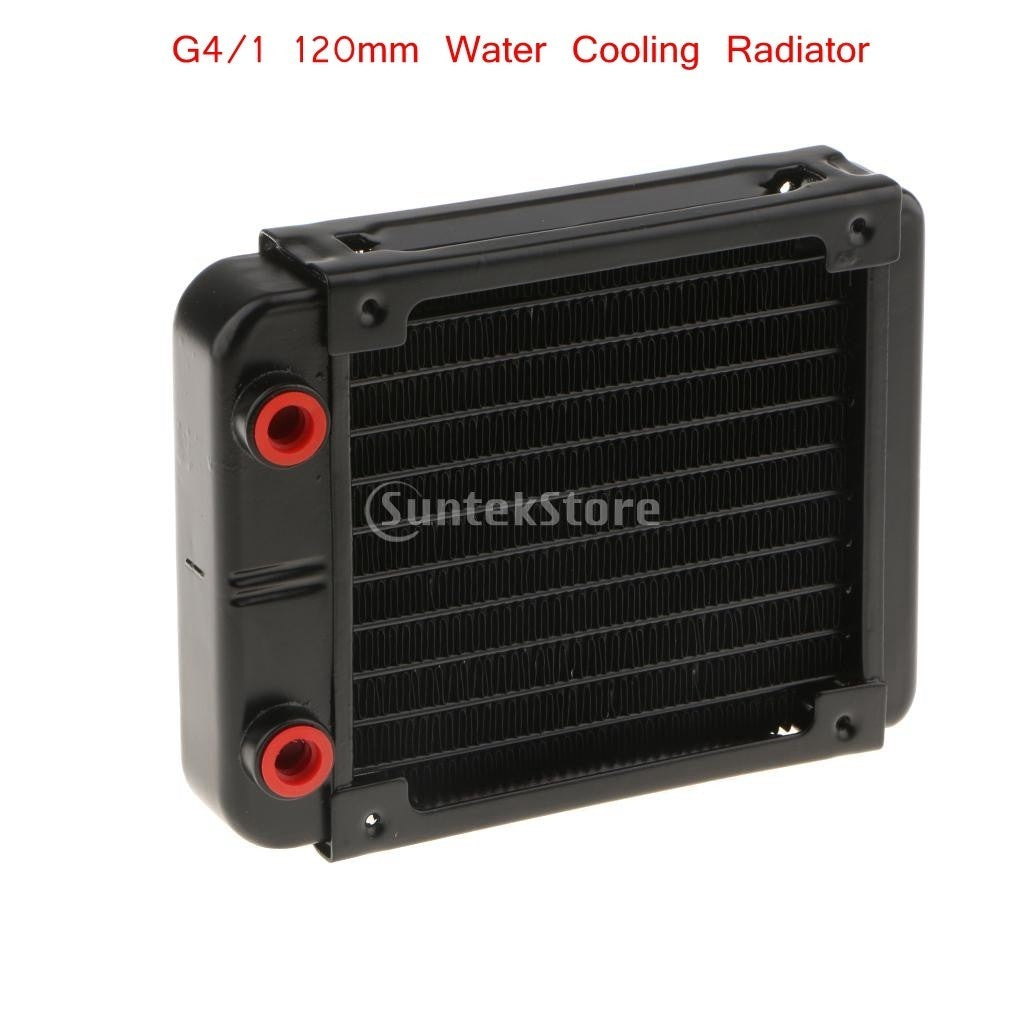 120mm 10Pipe Aluminum Heat Exchanger Radiator for PC CPU CO2 Water Cool G1/4