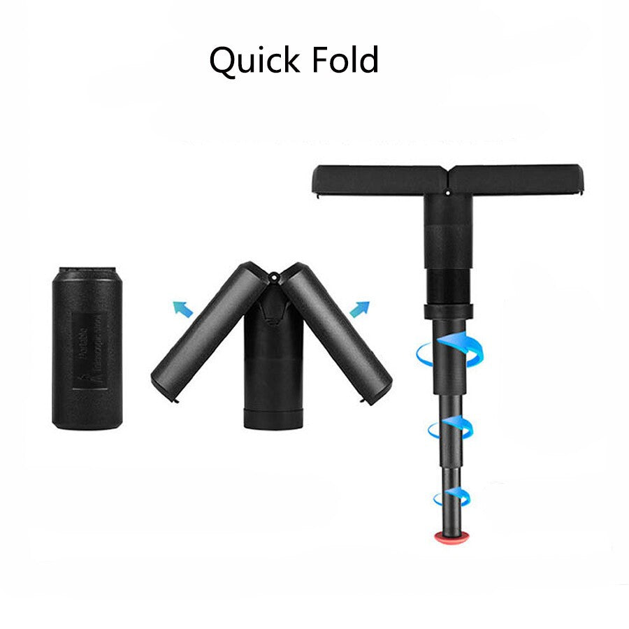Portable Folding Seat Walking Stick Cane Adjustable Height Teliscopic Stool
