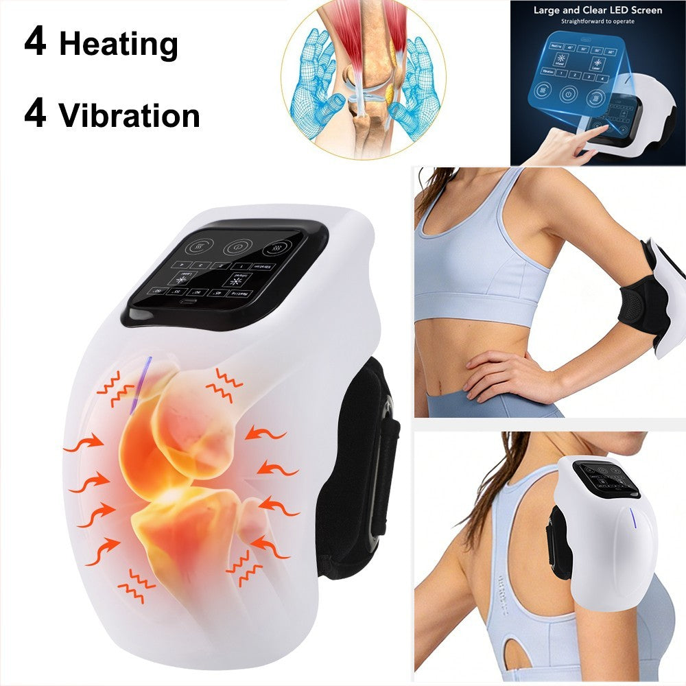 4-in-1 Cordless Knee Massager with Heat Vibration Red Light Therapy Pain Relief