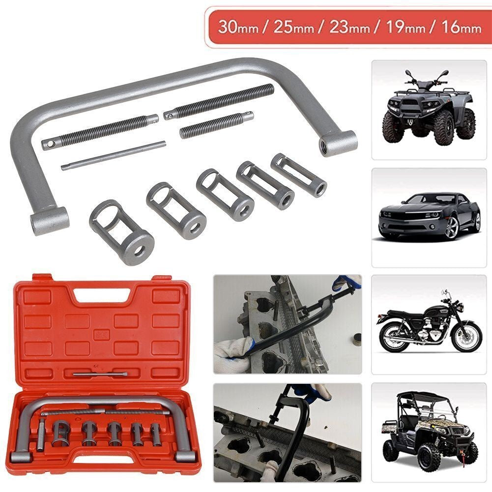 10pcs Valve Spring Compressor Kit Remove & Compress Tool For Cars Van Motorbikes