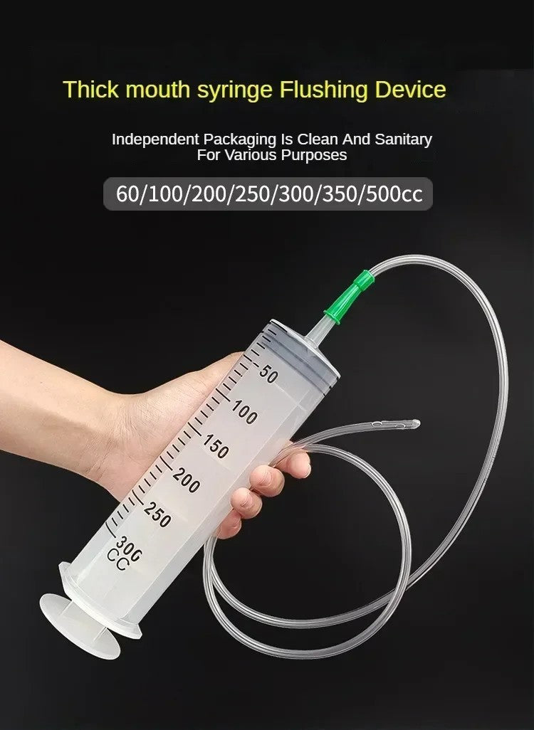 500ml Large Capacity Syringe Reusable Pump Oil Measuring with 1M Clear Tube