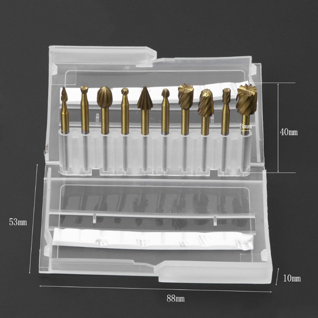 20Pcs HSS Routing Wood Carving Tools Rotary Drill File Router Bit For Dremel UK