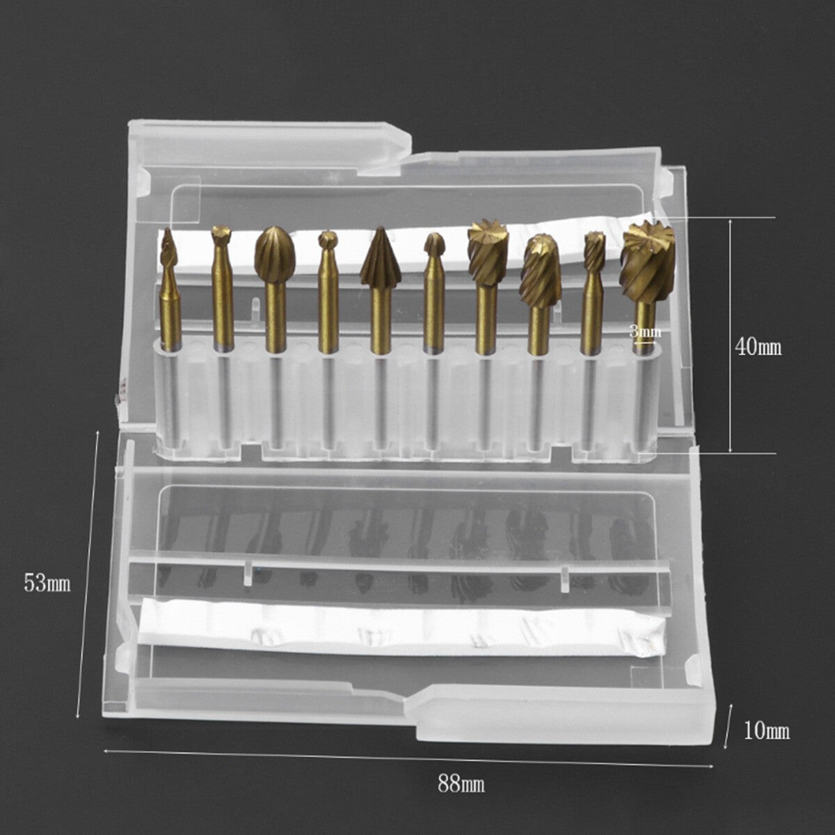20Pcs HSS Routing Wood Carving Tools Rotary Drill File Router Bit For Dremel UK