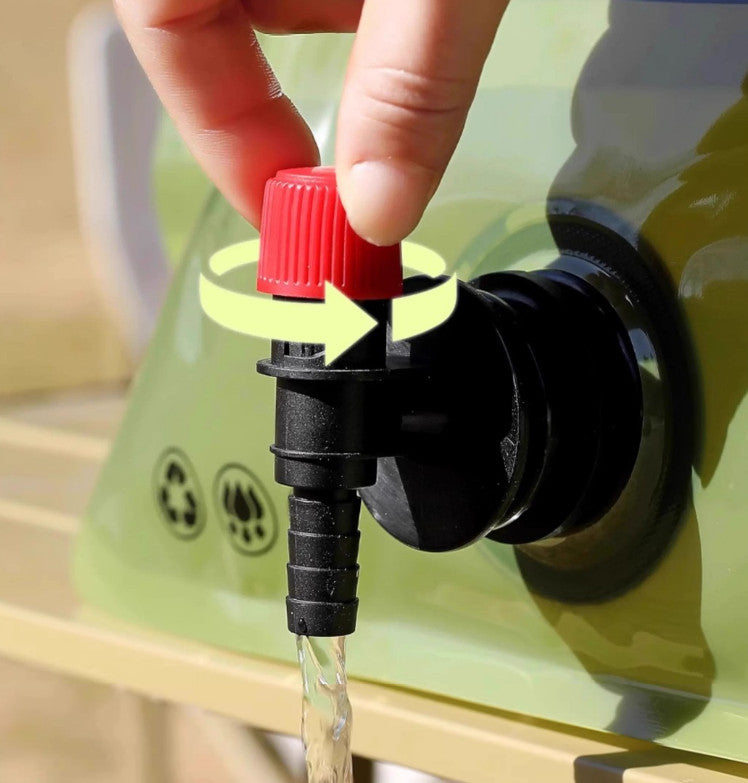 8L Water Container Bag With Tap Folding Water Storage Carrier for Camping Hiking