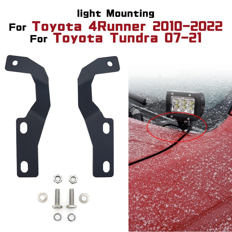Car Engine Ditch Hood LED Work Light Bar Mounting Pod Bracket Spot Light Holder