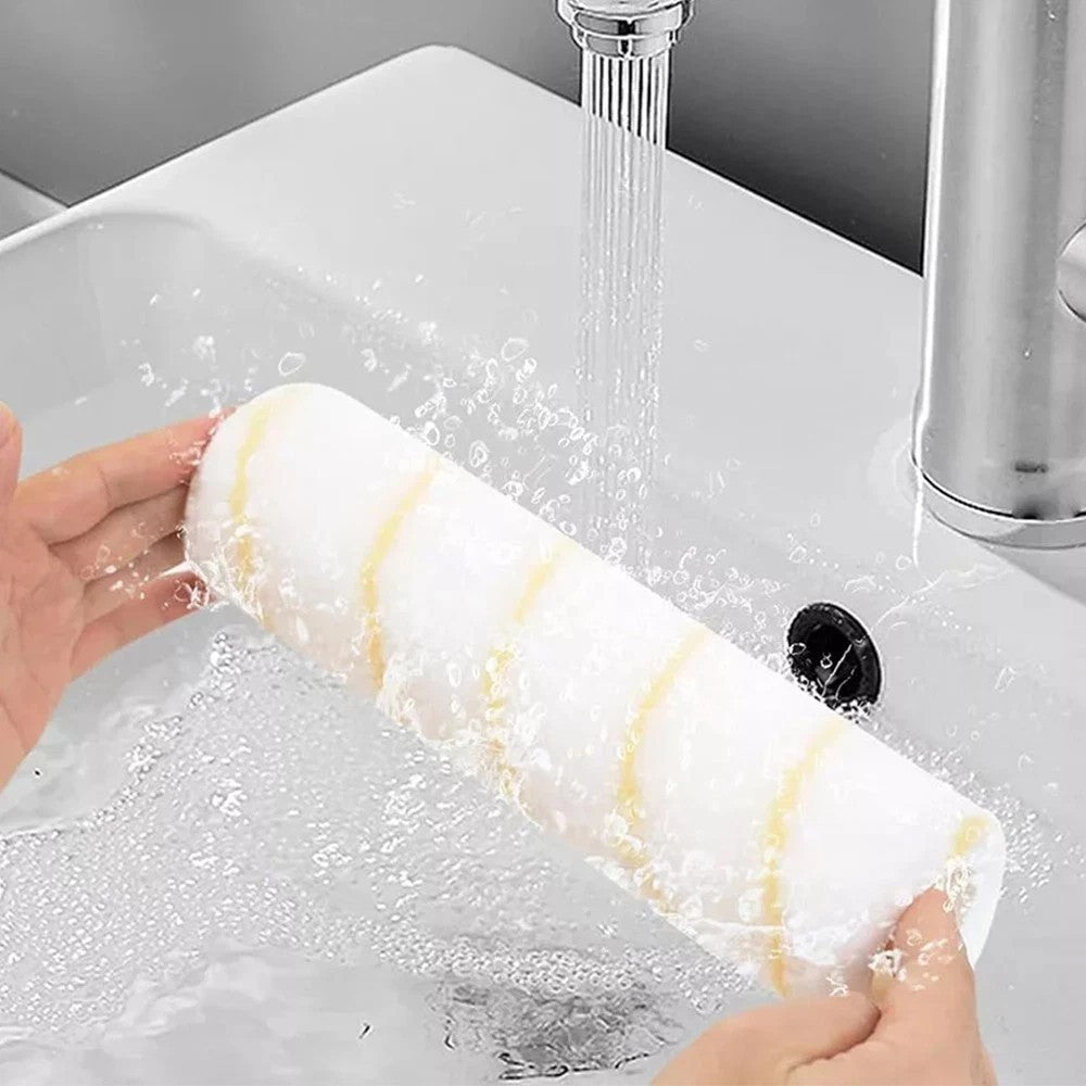 Paint Roller Set with Extension Pole Tray Brush and Roller Sleeves Wall Ceiling