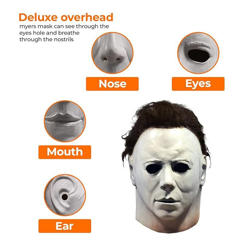Halloween Cosplay Costume Michael Myers Mask Latex Full Head Killer Scary Prop
