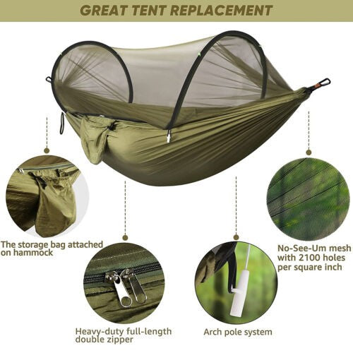 Double Person Outdoor Travel Camping Tent Hanging Hammock With Mosquito Net