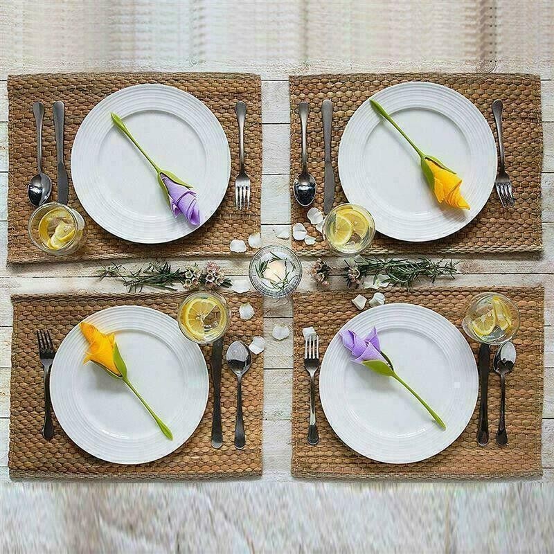 8/12/20Pcs Bloom Napkin Holders For Table Plastic Twist Flower Serviette Decor