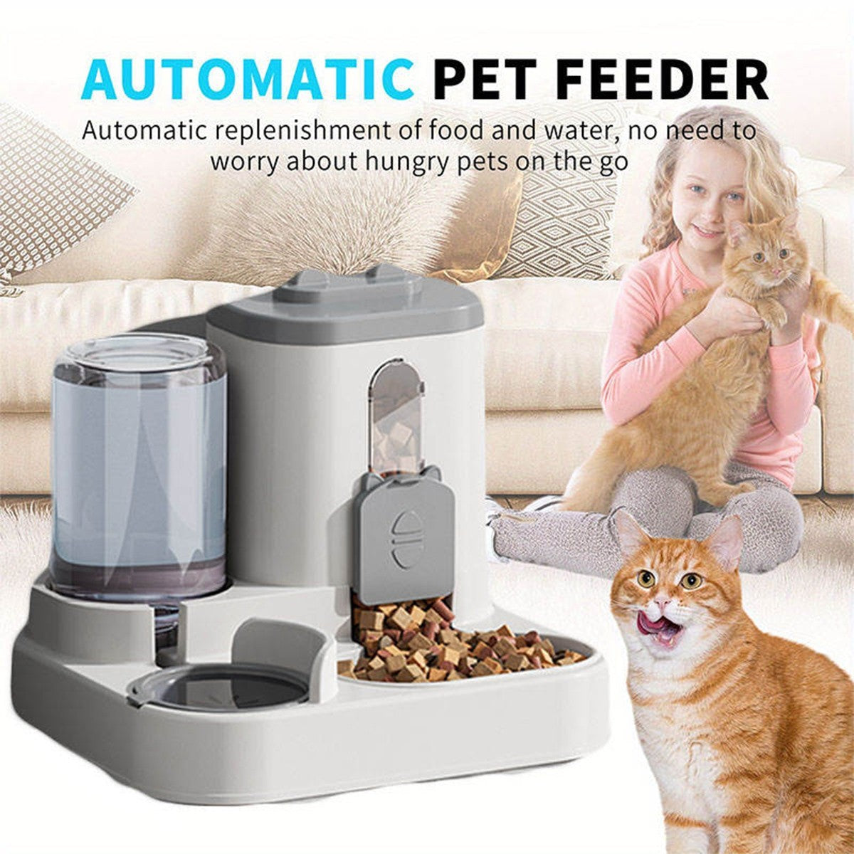Pet Dog Puppy Food Dispenser Automatic Cat Feeder Water Dispenser Dry Wet