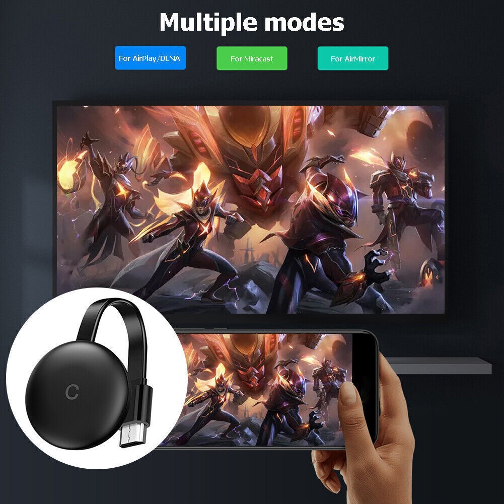 For Chromecast Google Wireless HDMI 2.4GHz 5GHz Display Media Streaming Video