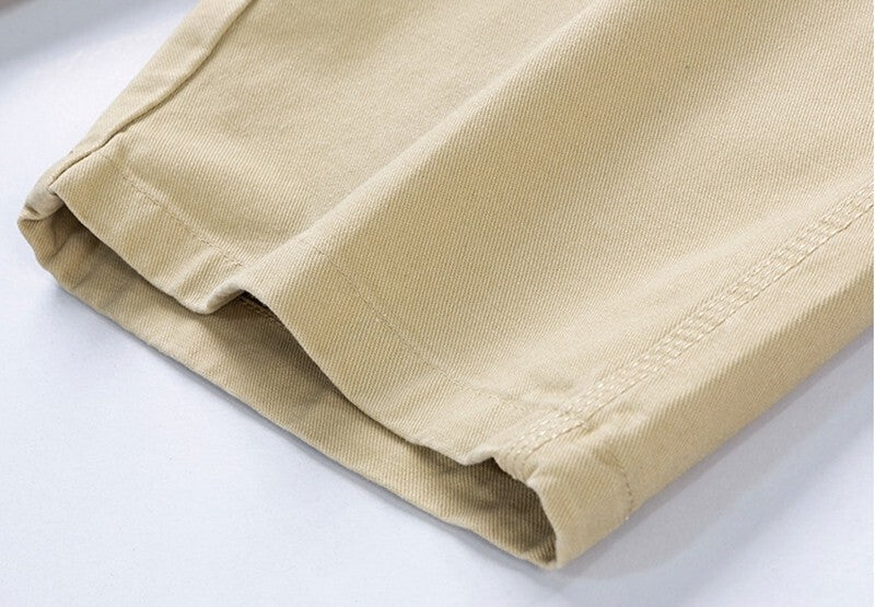 Men Stretch Chino Shorts Cotton Summer Half Pant Casual Cargo Combat Golf Shorts