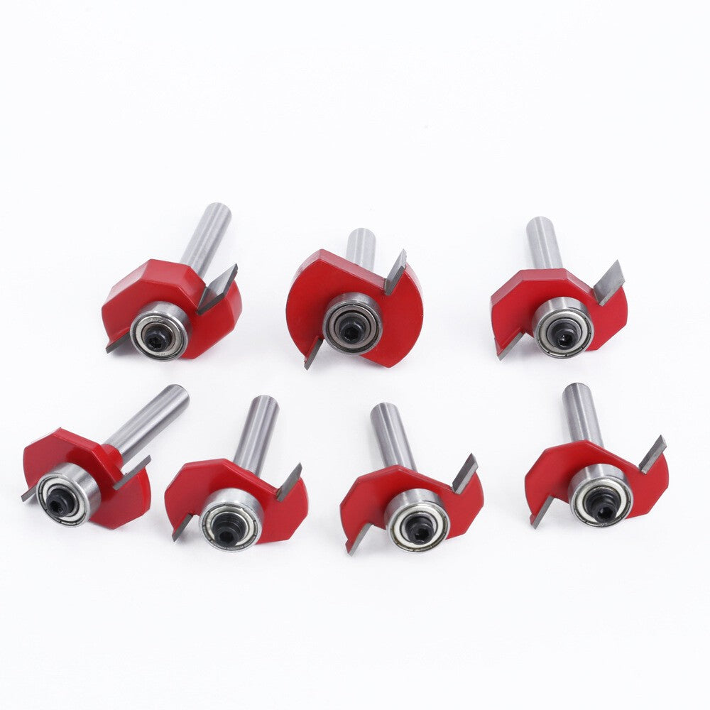 1/4 Shank Slot Cutter T-Slot Rabbet Box Slotting Biscuit Router Bit Set Jointing