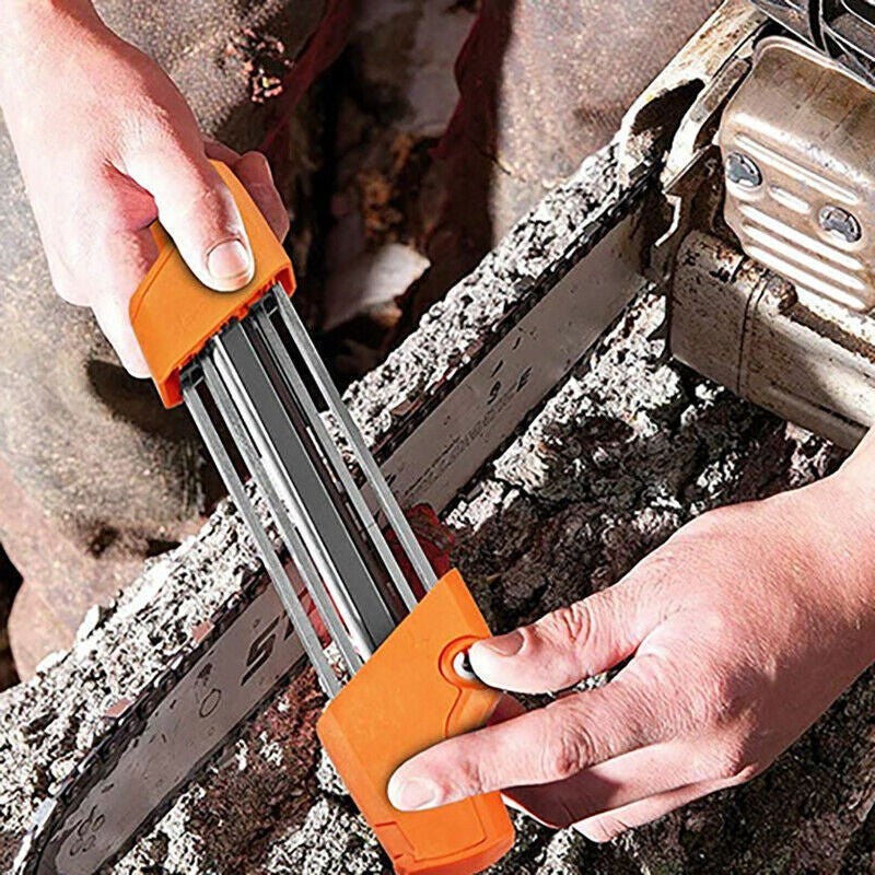 2 IN 1 Manual Easy Chainsaw File Sharpener 4.8mm For Stihl 0.325''Chain UK