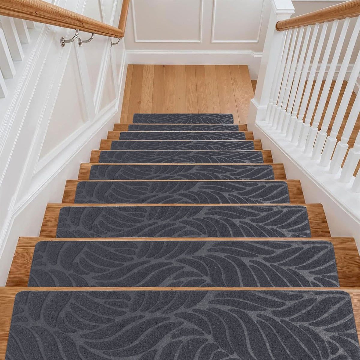 15Pcs Stair Pads Set Carpet Stair Treads Non Slip Adhesive Step Mats Home Decor