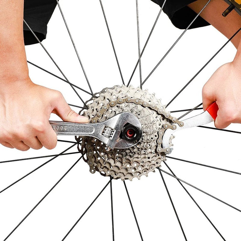 6PCS Bicycle Repair Kits Bike Cassette Crank Chain Whip Spanner Removal Tools