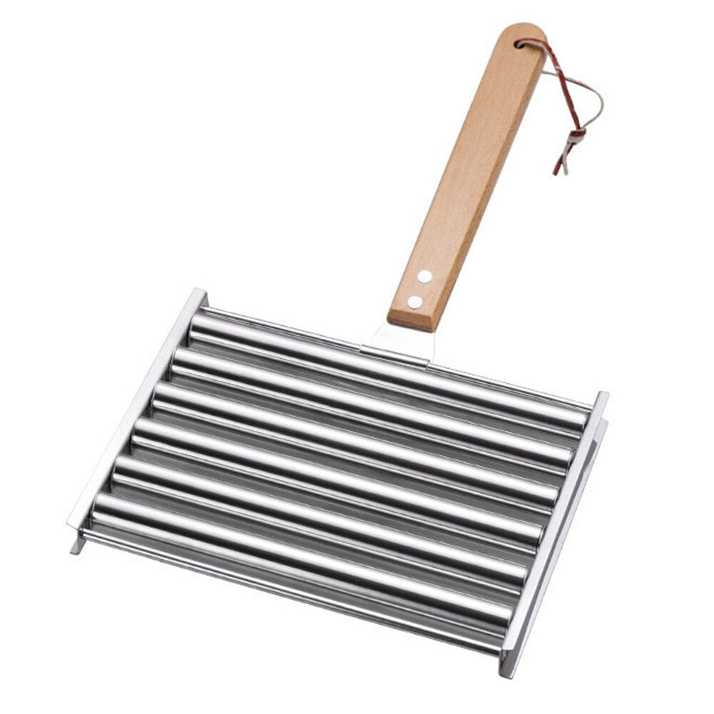 BBQ Sausage Roller Rack Hot Dog Roller Grill Stainless Steel Sausage Griller UK