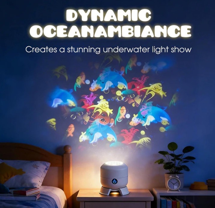 Dynamic Rotating LED Projector Light,Colorful Rotating ProjectionLight,Snowflake