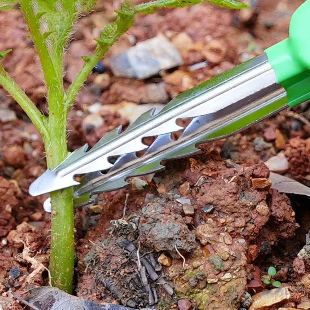 Stainless Steel Garden Weeding Tweezers Weed Puller Clip Gardening Tool