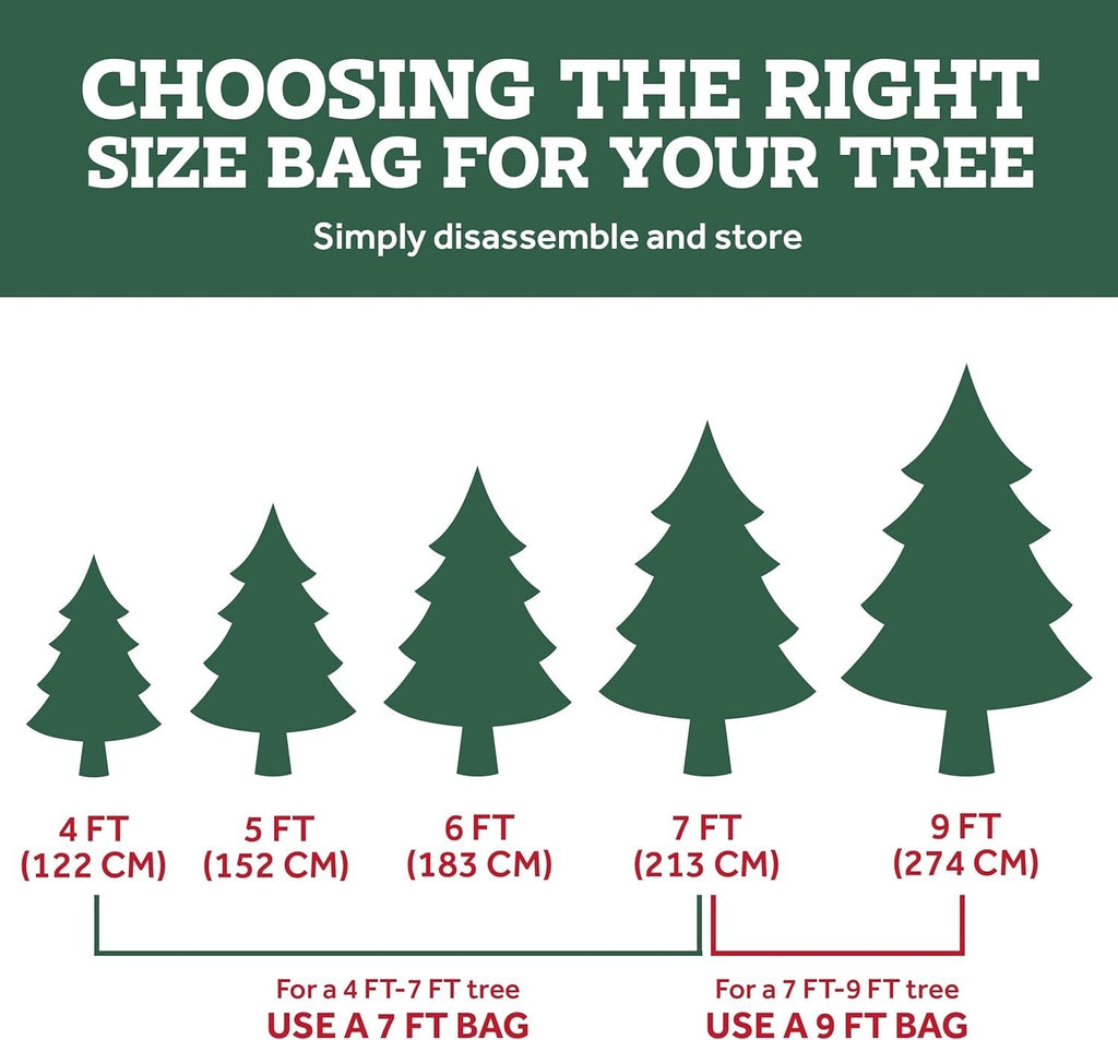 Christmas Tree Storage Bag - Fits 7.5FT. Tall. Durable Reinforced Carry Handles.