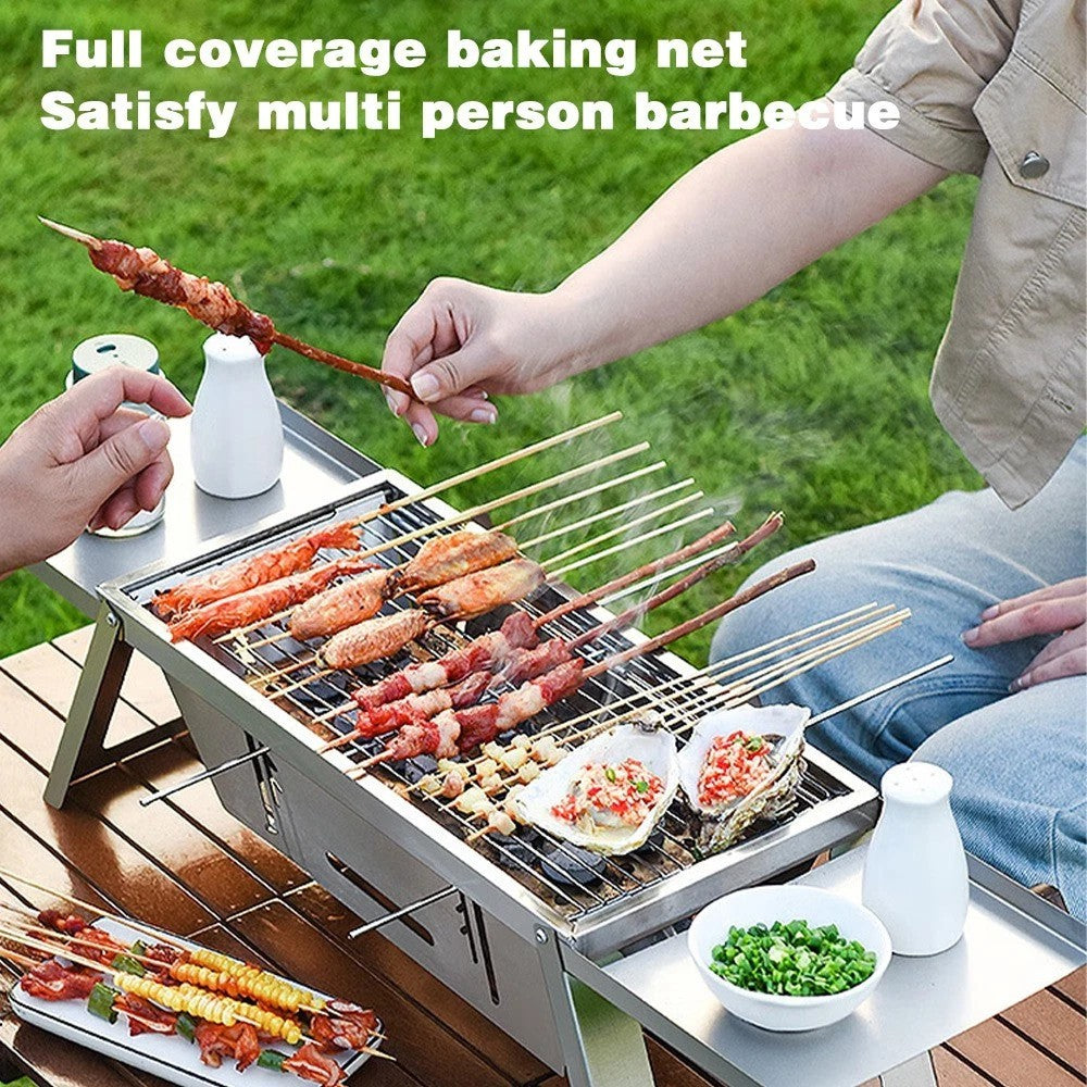 Portable Folding Charcoal BBQ Barbecue Camping Grill Travel Picnic Outdoor