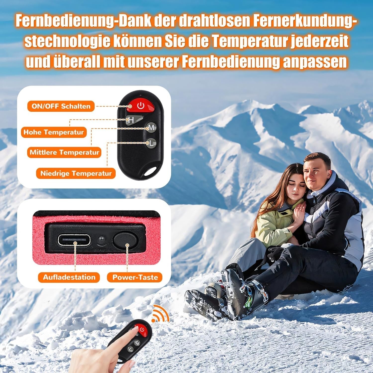 Heated Insoles Rechargeable Electric Heated Shoes Insoles with Remote Control