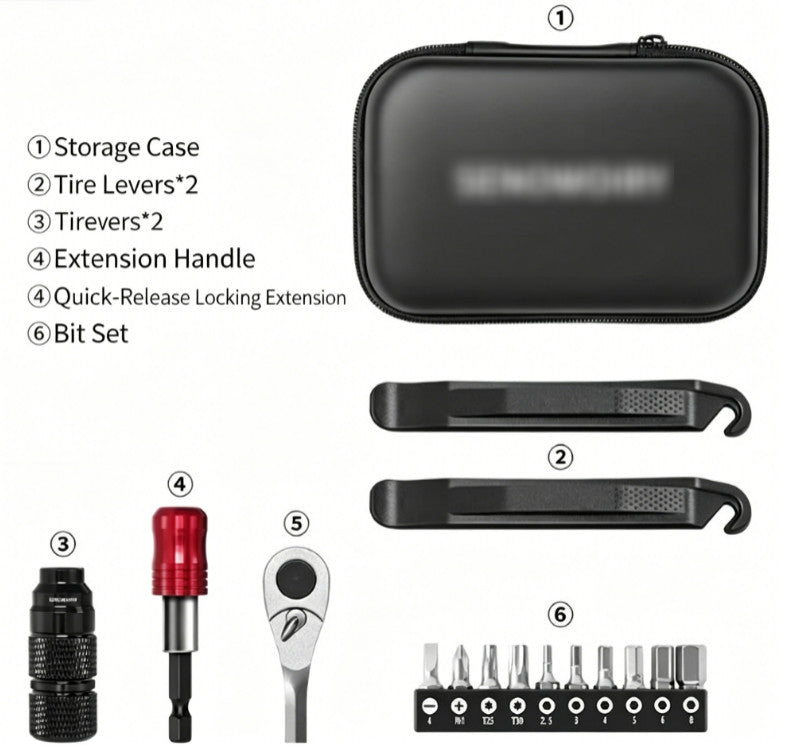 Magnetic Ratchet Wrench Tool Kit Bike Repair Multi Tool Repair Kit