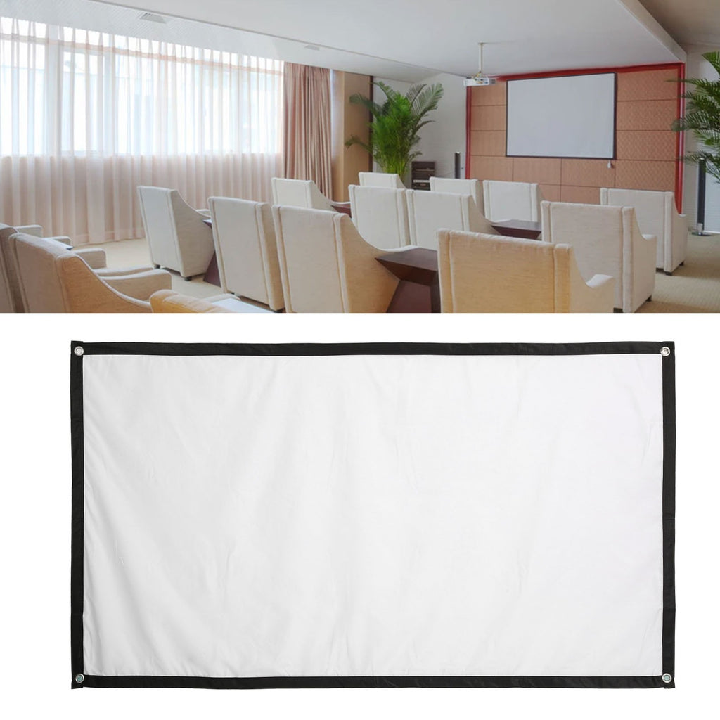 84Inch Projector Screen 16:9 Hd Projection Screen With Hook For Indoor Outdo BAJ