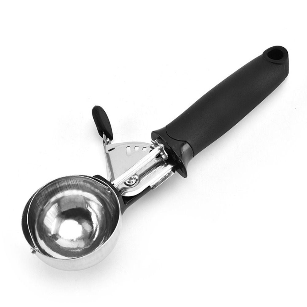 Black Ice Cream Spoon Stainless Steel Ball Scooper Metal Cookie Scoop