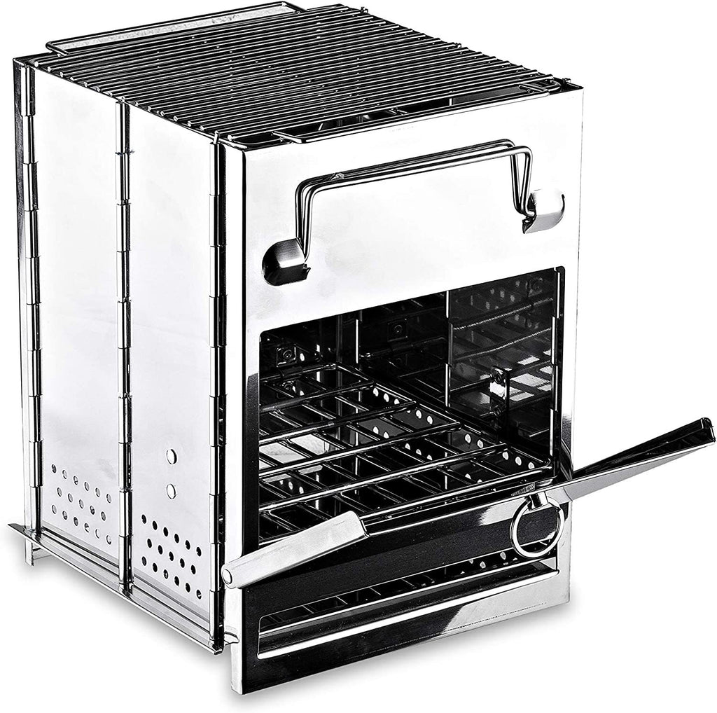 Wood Burning Stove Portable Foldable Grill Outdoor Camping Cookware Barbecue BBQ