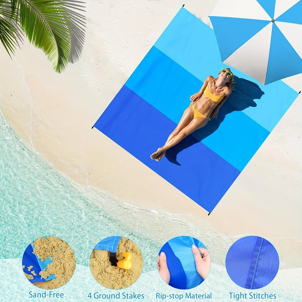Outdoor Pocket Picnic Blanket Camping Waterproof Beach Mat Travel Sand-proof UK