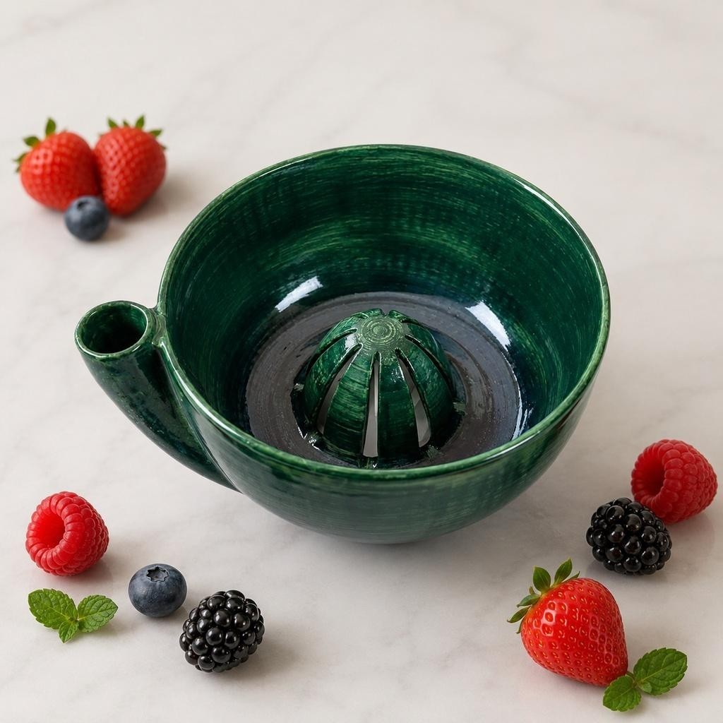 Self Spinning Berry Washing Bowl Automatic Swirl Fruit Colander with Drain Hole