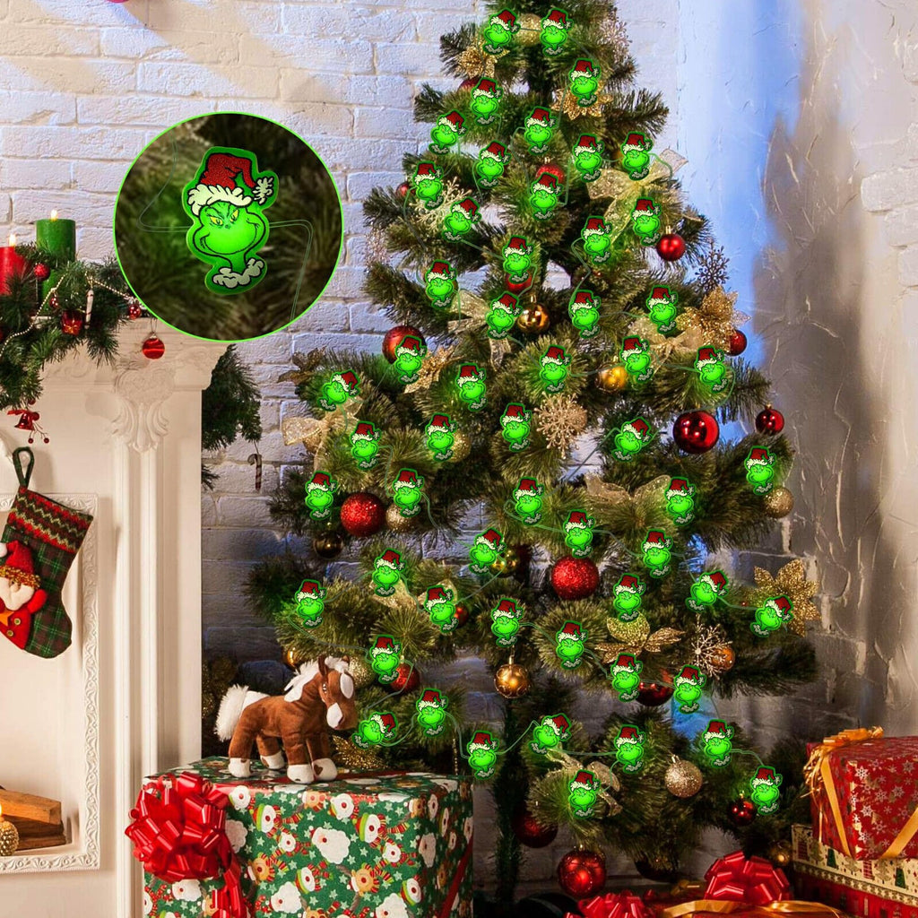 1/2/3M LED Christmas Copper Wire Lamp Grinch Wire Lamp String Lights