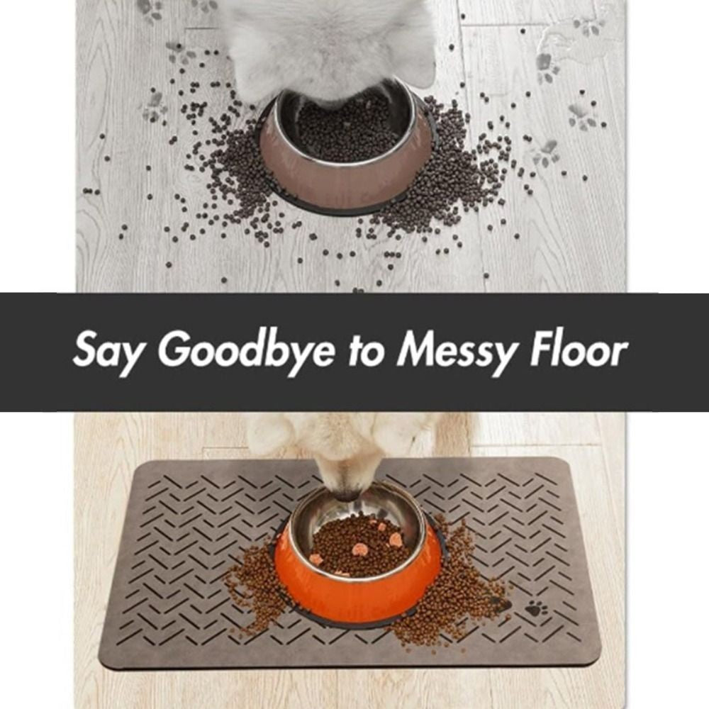 Quick Dry Pet Food Bowl Mat Non-Slip Cat Feeder Pad  Pet Supplies