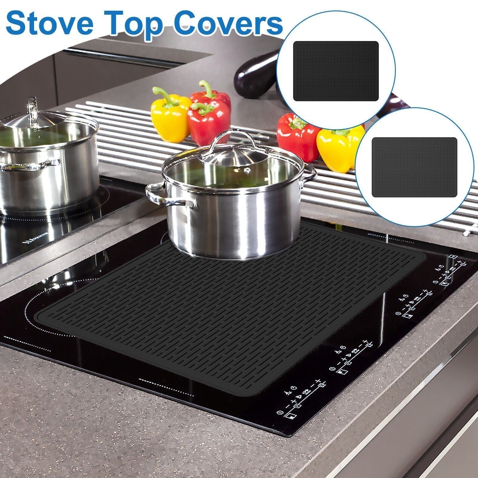 70x50cm Heat Resistant Stove Cover Electric Induction Hob Protector Mat UK