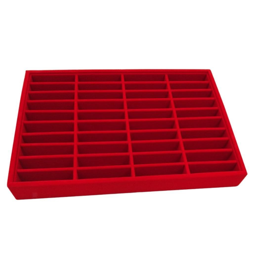 40 Slot Velvet Bangle Storage Display Box Bracelet Tray Organizer Jewelry Gift