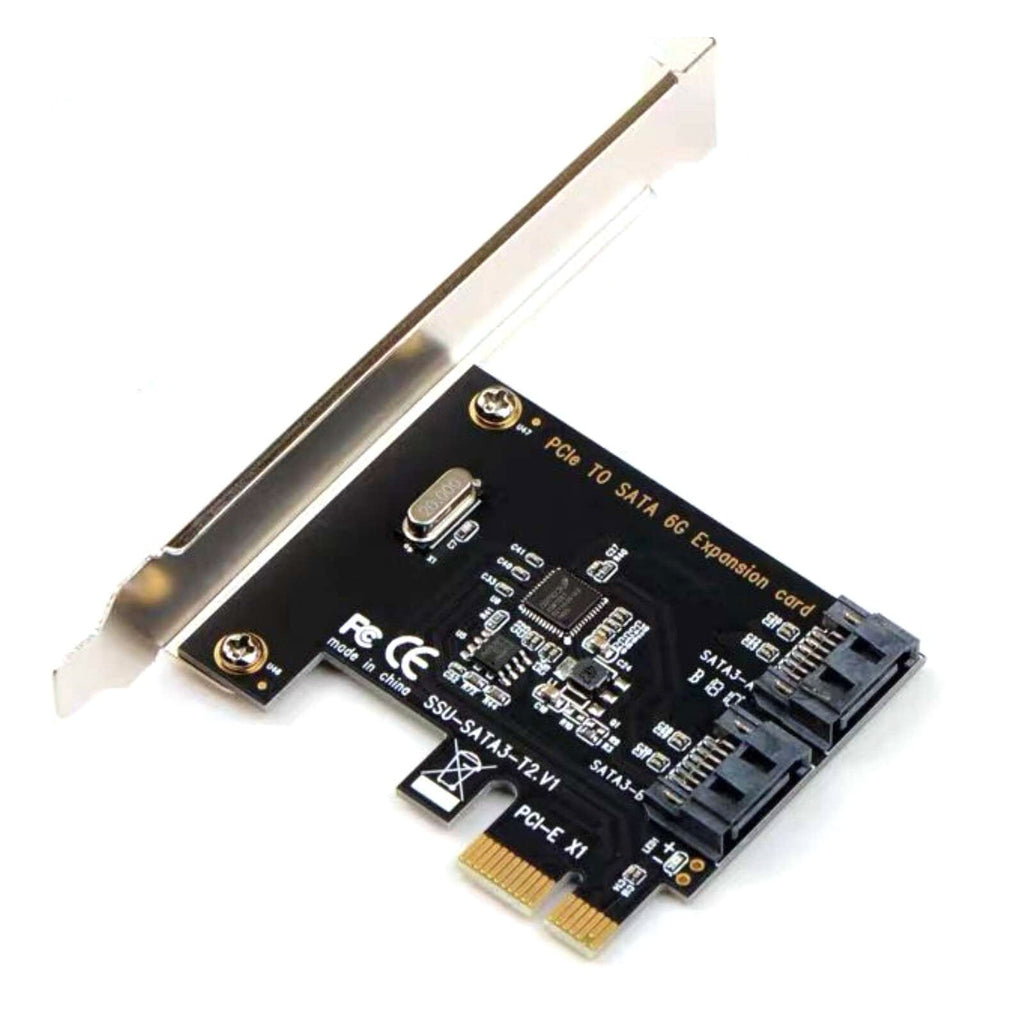 1X PCI Express PCIe to SATA3.0 6G 2-Port Expansion Controller Card Adapter