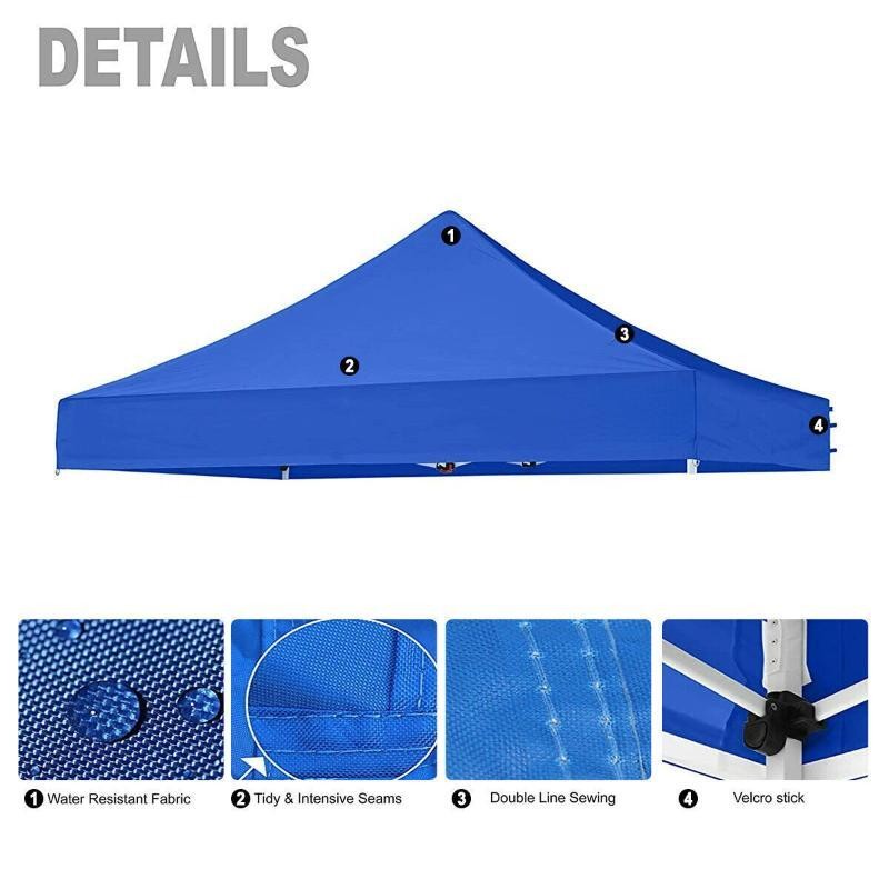 Waterproof Garden BBQ Gazebo Top Cover Roof Replacement Fabric Tent Canopy 2*2m