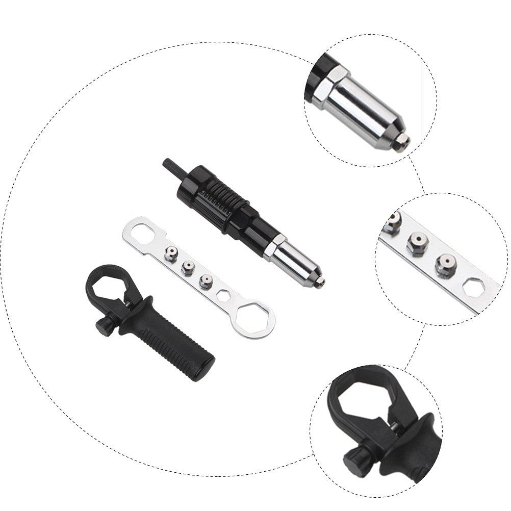 Metal Rivet Shooter Connector Pulling Machine Joint Right Angle Drill Adapter