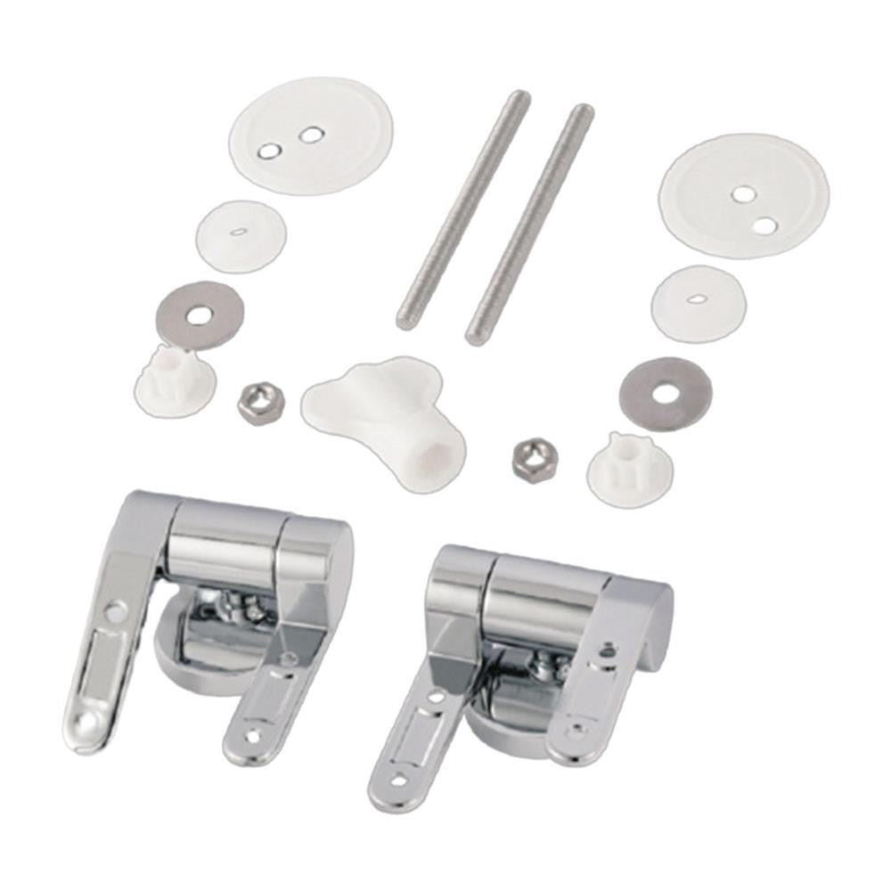 Chrome WC Toilet Seat Hinges Hinge Replacement Fittings Soft Close Hinge Set New