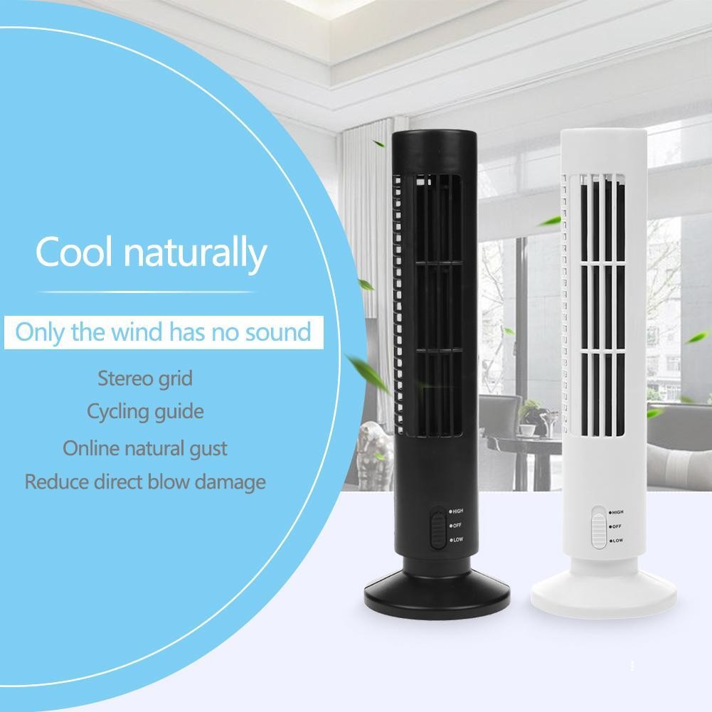 USB Mini Fan Office Bladeless Desktop Cooler 2-Speed Summer Cool Kit