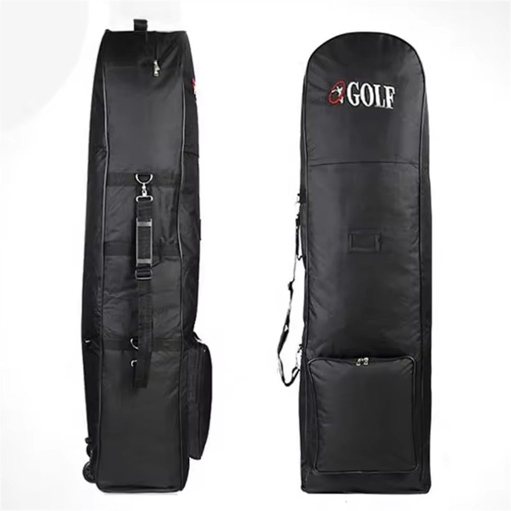 Black Padded Golf Holiday Travel Cover/Bag Case With Wheels Lightweight Holiday