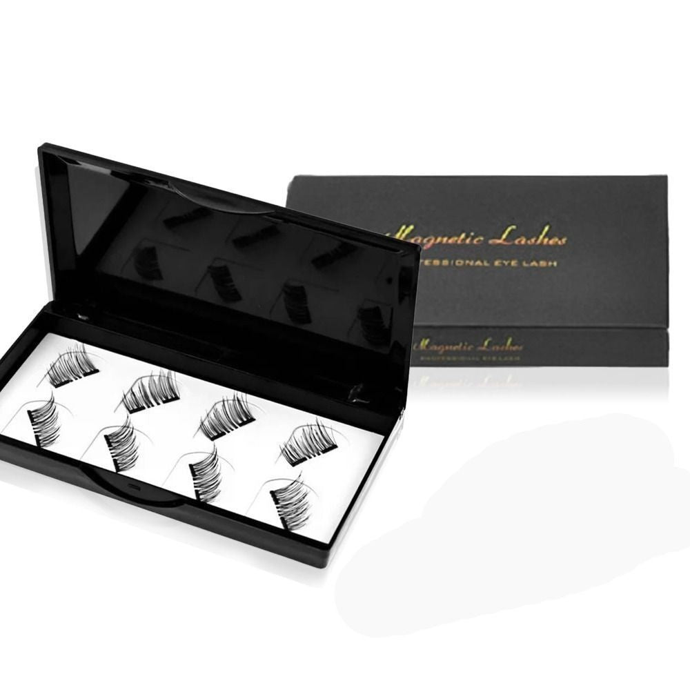 Magnetic Eyelashes No Glue Half Eye 2 Magnets Reusable Eyelashes with Tweezers