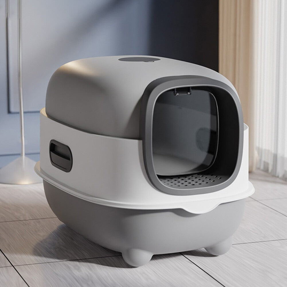 Large Self Cleaning Cat Litter Tray Automatic UV Sterilization Cat Potty Box Pan