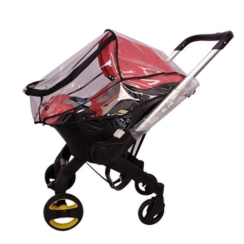 Transparent Baby Car Seat Rain Cover for Doona Stroller Travel Carrier Accessory